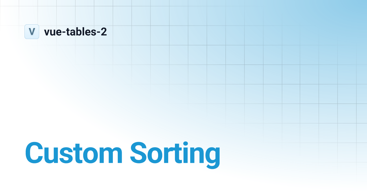 Custom Sorting vuetables2